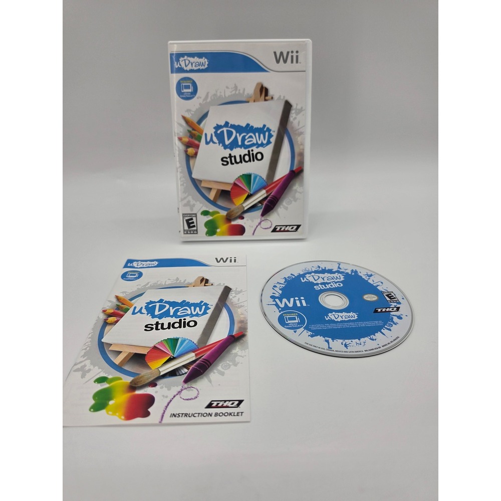 uDraw Studio Nintendo Wii THQ Video Game CIB Complete with Manual